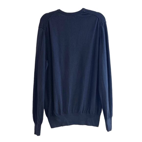 Banana Repbulic Men's Cotton Cashmere V Neck Sweater Size XL True Navy - Picture 2 of 6